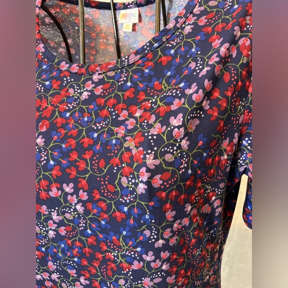 New Lularoe Julia dress Purple floral print 3X Plus - Picture 3 of 5